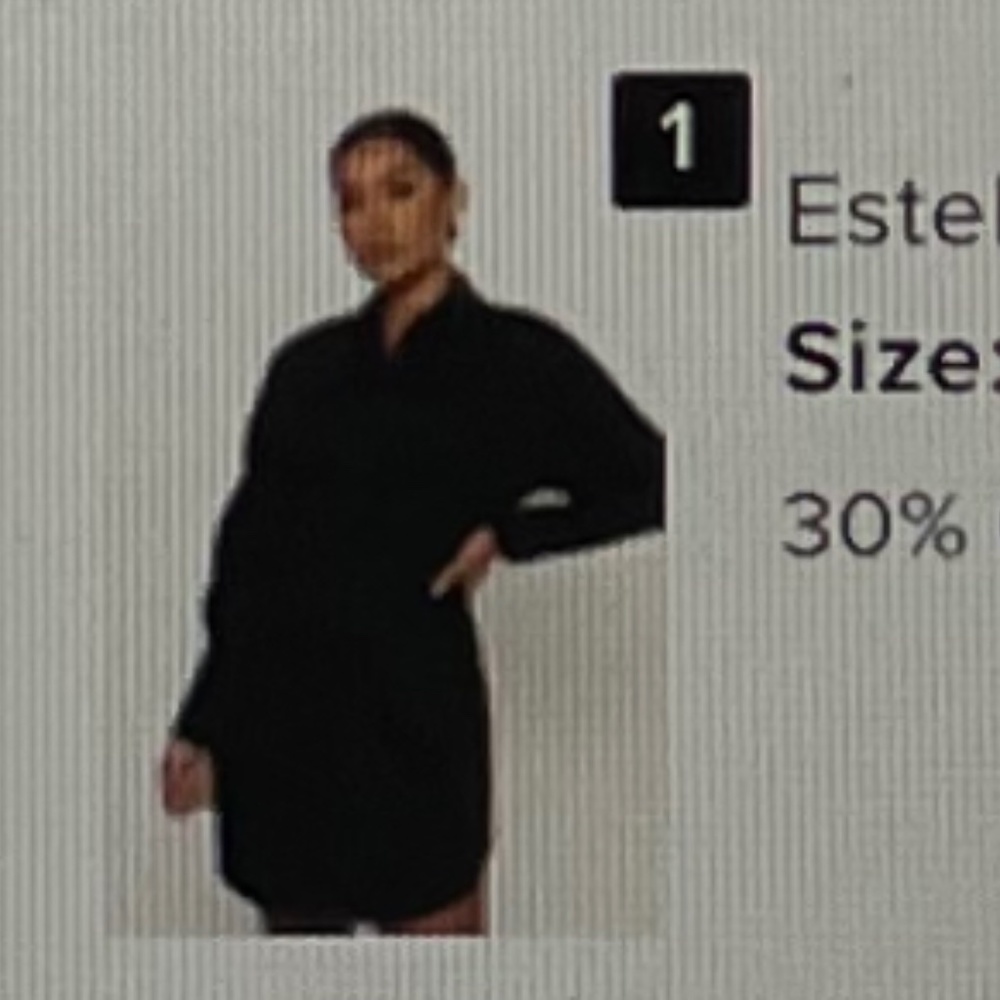 Estella Shirt Dress- Black